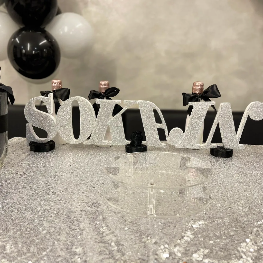 Party letters closeup